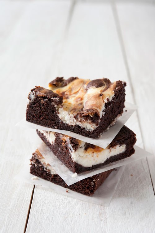 Brownies de chocolate com cheesecake da California Bakery